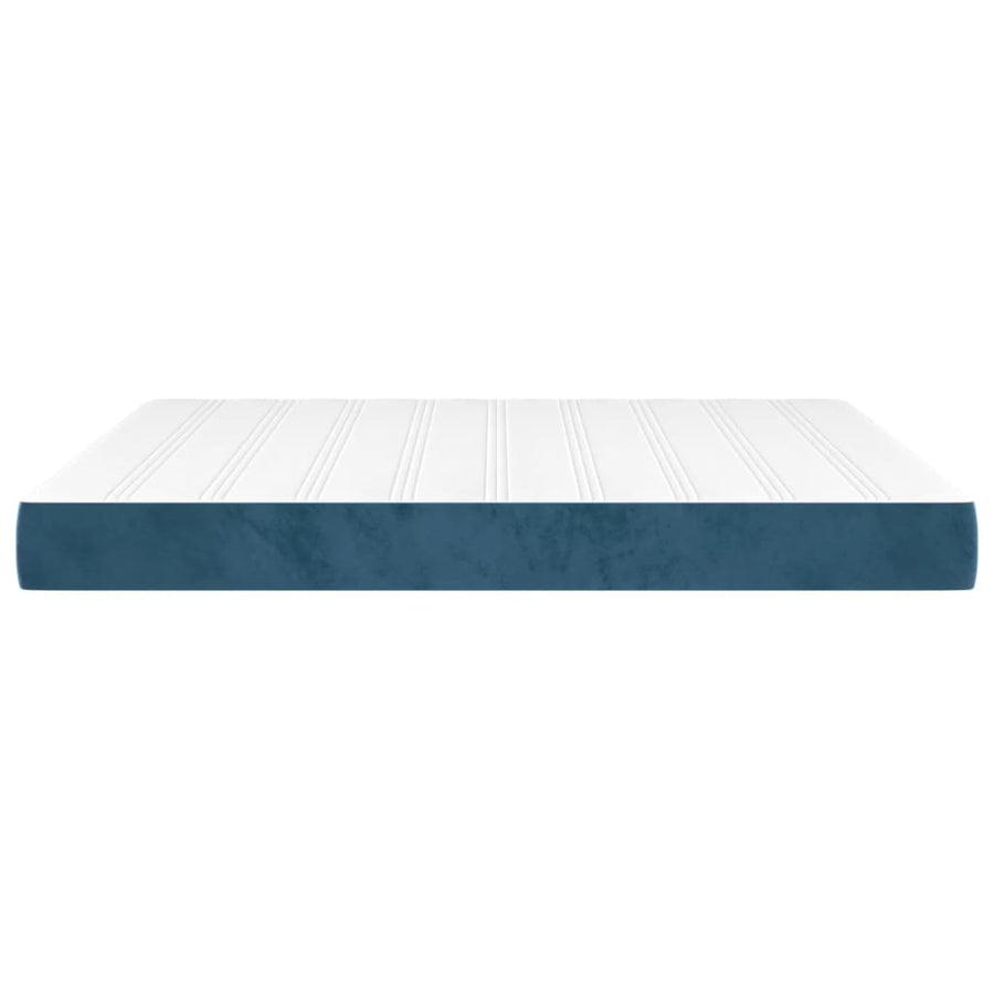 Pocketveringmatras 160x210x20 cm fluweel donkerblauw