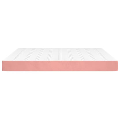 Pocketveringmatras 160x210x20 cm fluweel roze
