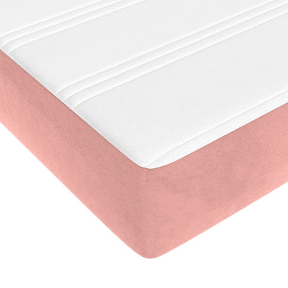 Pocketveringmatras 160x210x20 cm fluweel roze