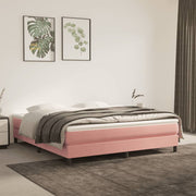 Pocketveringmatras 160x210x20 cm roze fluweel