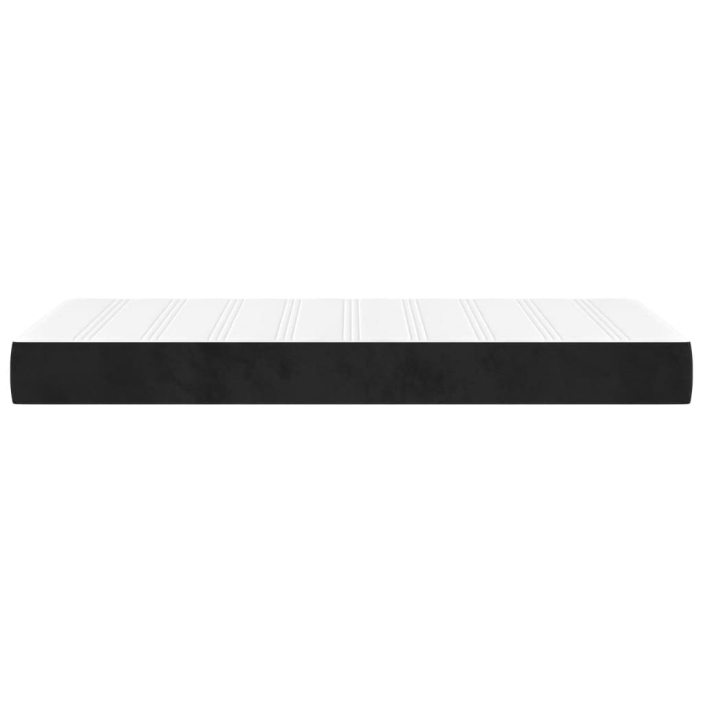 Pocketveringmatras 80x220x20 cm fluweel zwart