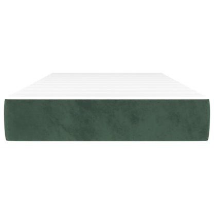 Pocketveringmatras 80x220x20 cm fluweel donkergroen