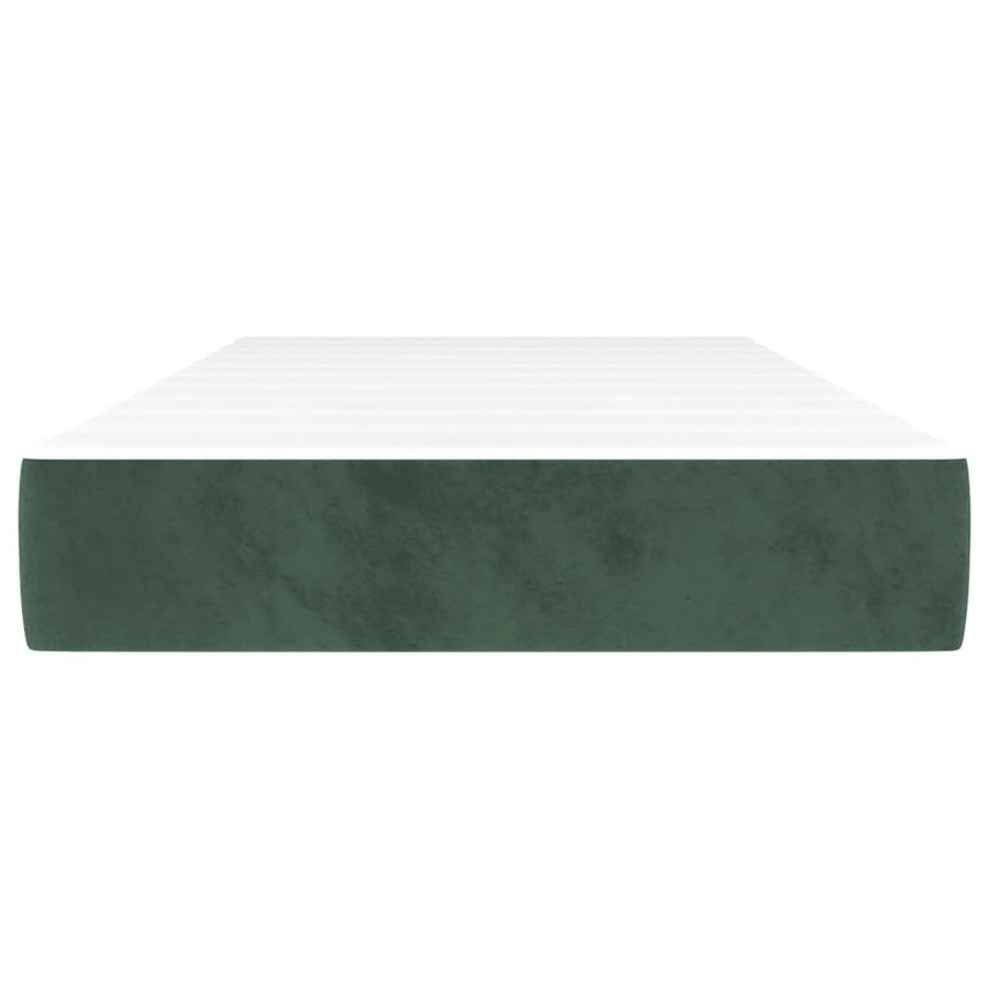 Pocketveringmatras 80x220x20 cm fluweel donkergroen