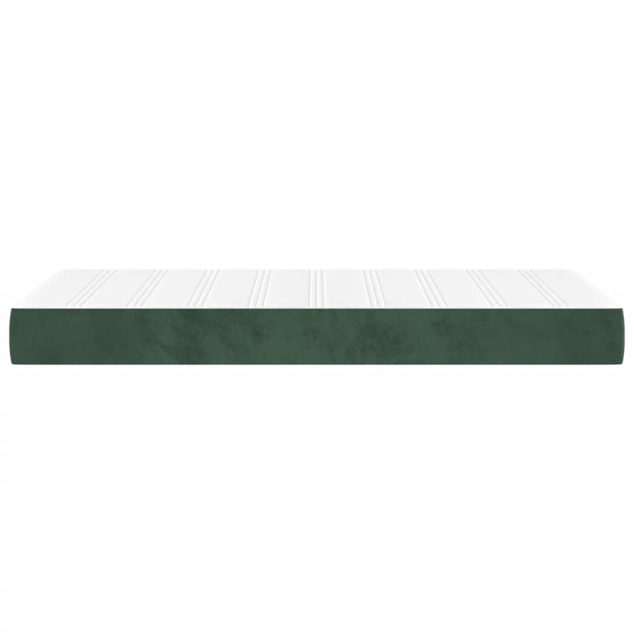 Pocketveringmatras 80x220x20 cm fluweel donkergroen