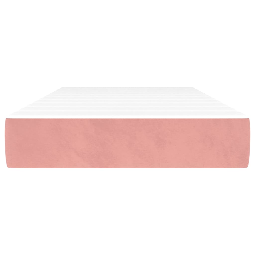Pocketveringmatras 80x220x20 cm fluweel roze