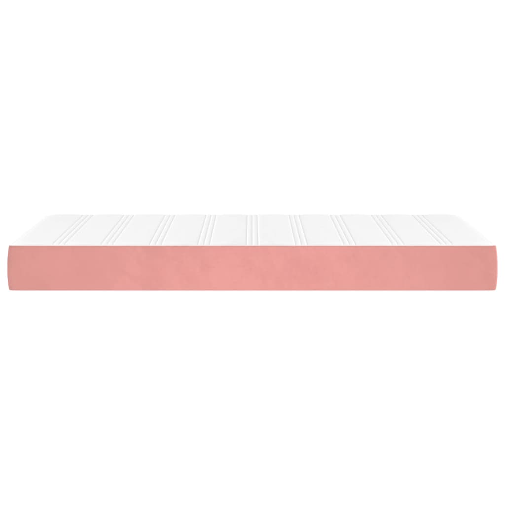 Pocketveringmatras 80x220x20 cm fluweel roze
