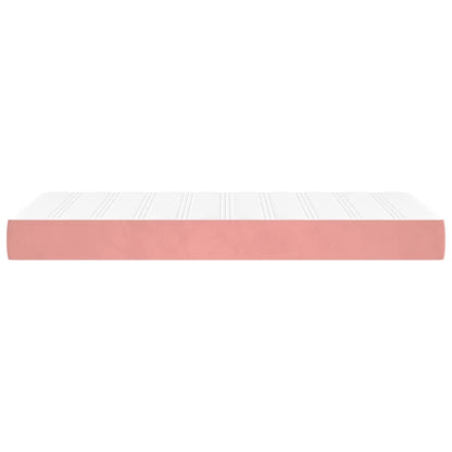 Pocketveringmatras 80x220x20 cm fluweel roze
