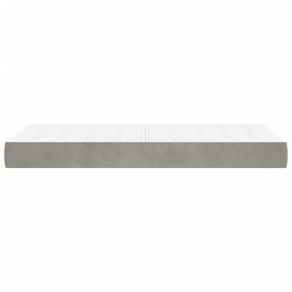 Pocketveringmatras 90x220x20 cm fluweel lichtgrijs
