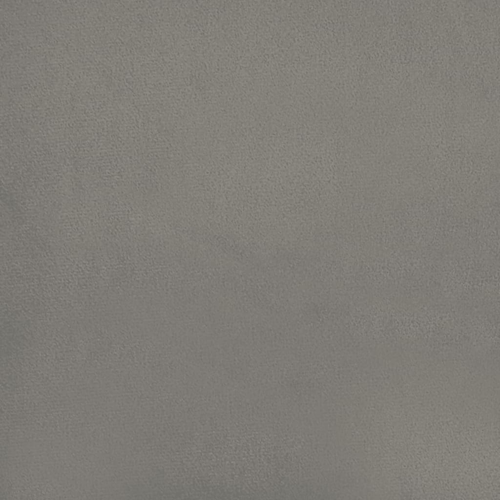 Pocketveringmatras 90x220x20 cm fluweel lichtgrijs