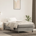 Pocketveringmatras medium 90x220x20 cm fluweel lichtgrijs