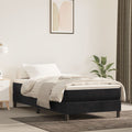 Pocket spring mattress medium 90x220x20 cm velvet black