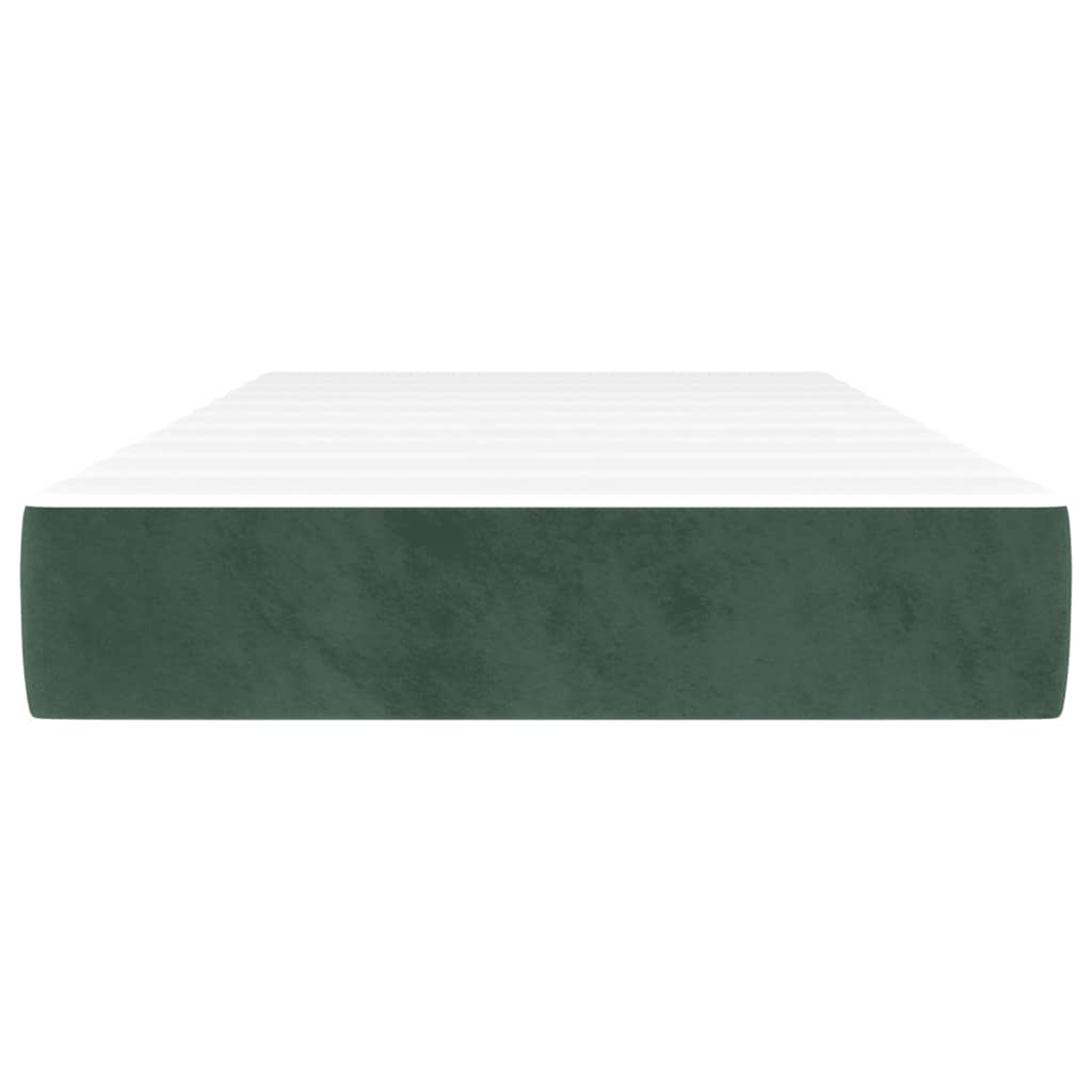 Pocketveringmatras 90x220x20 cm fluweel donkergroen