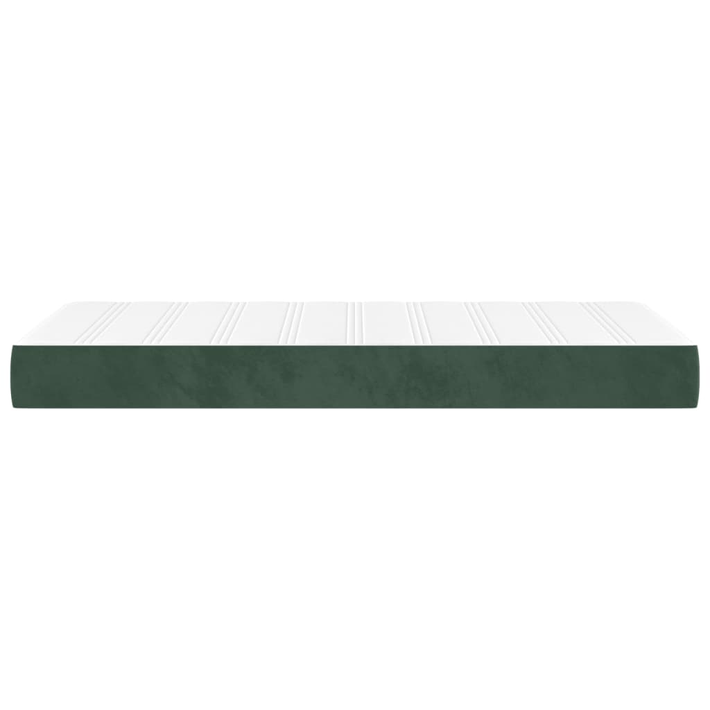 Pocketveringmatras 90x220x20 cm fluweel donkergroen
