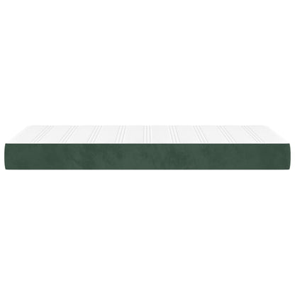 Pocketveringmatras 90x220x20 cm fluweel donkergroen