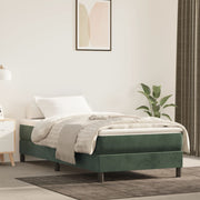 Pocketveringmatras 90x220x20 cm donkergroen fluweel
