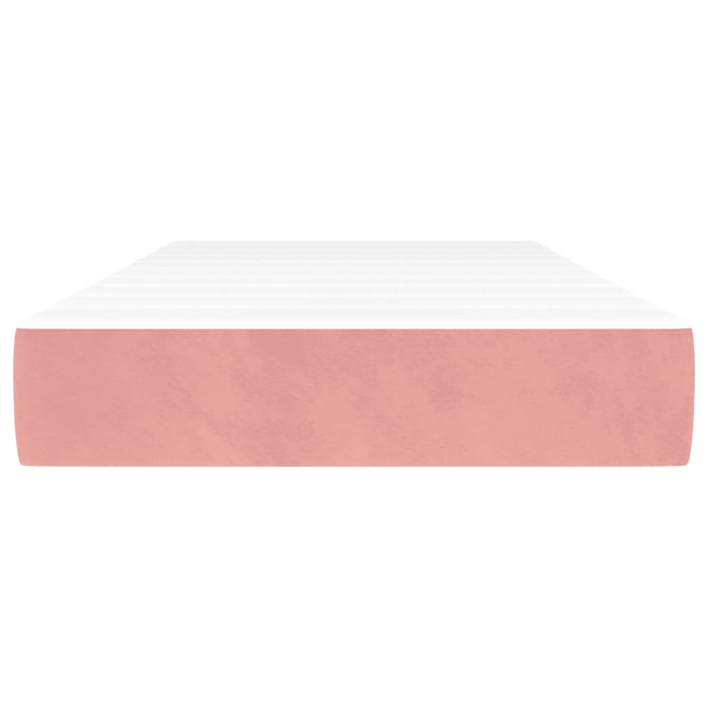 Pocketveringmatras 90x220x20 cm fluweel roze