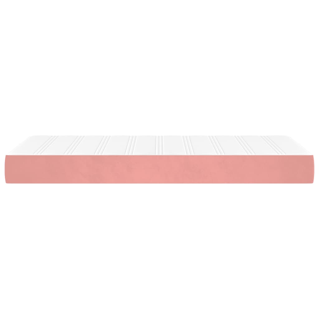Pocketveringmatras 90x220x20 cm fluweel roze