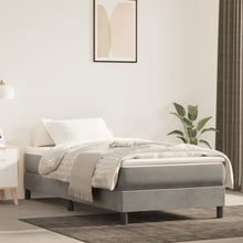 Pocketveringmatras 100x220x20 cm fluweel lichtgrijs