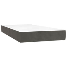 Pocketveringmatras 100x220x20 cm fluweel donkergrijs