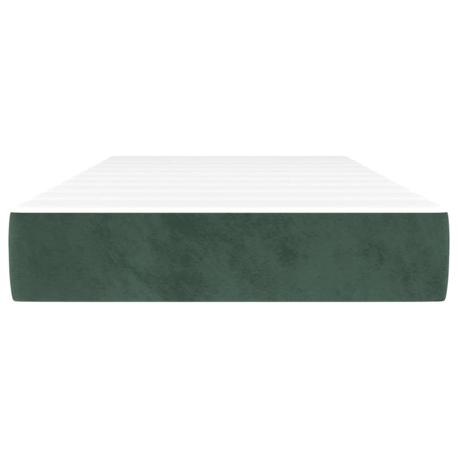 Pocketveringmatras 100x220x20 cm fluweel donkergroen