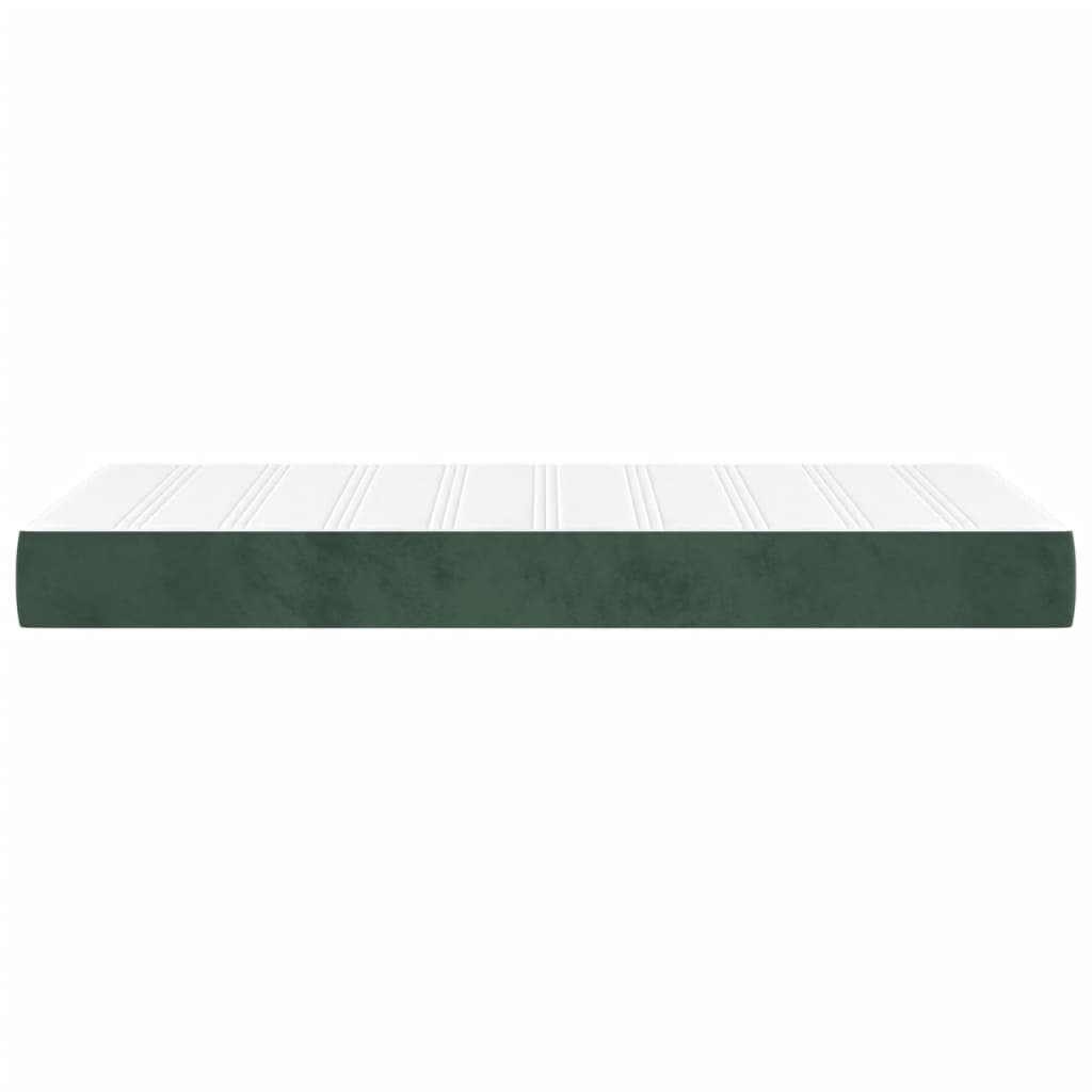 Pocketveringmatras 100x220x20 cm fluweel donkergroen