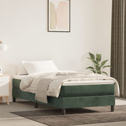 Pocketveringmatras 100x220x20 cm donkergroen fluweel