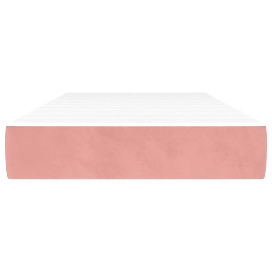 Pocketveringmatras 100x220x20 cm fluweel roze