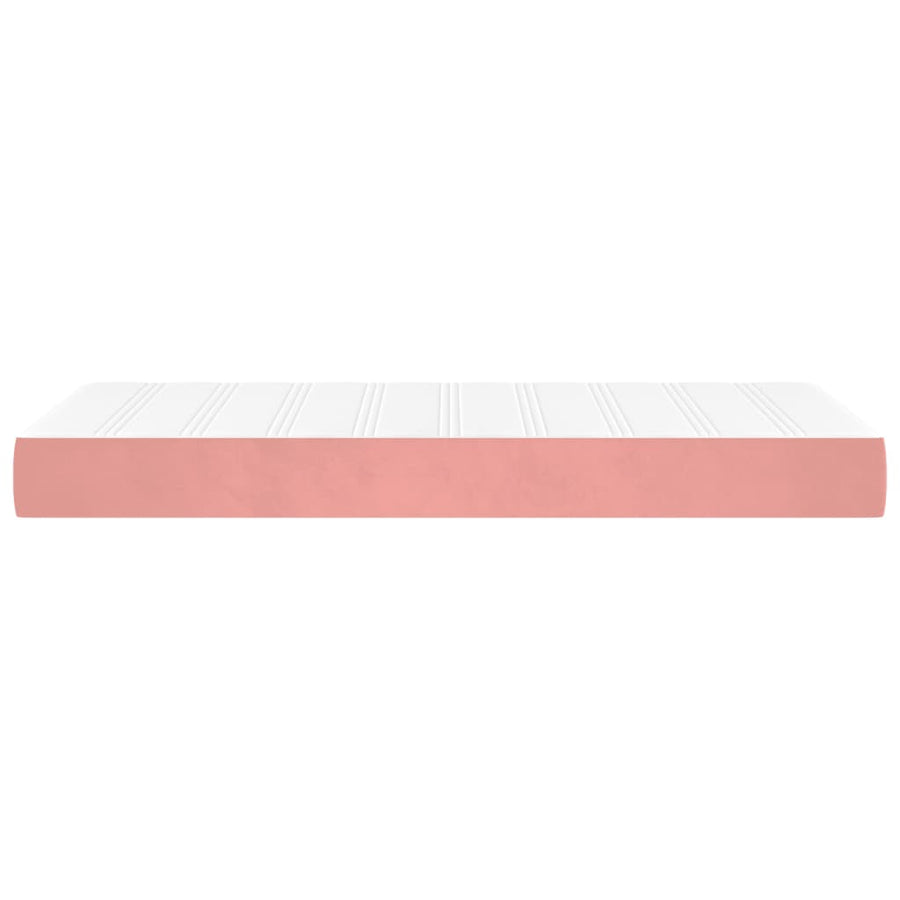 Pocketveringmatras 100x220x20 cm fluweel roze