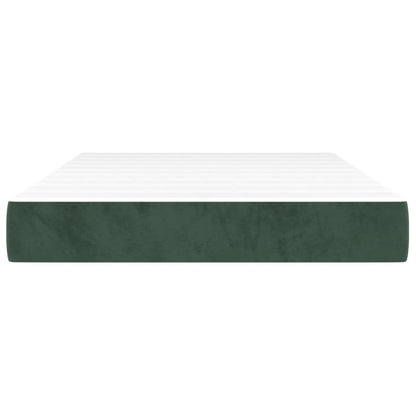 Pocketveringmatras 120x220x20 cm fluweel donkergroen