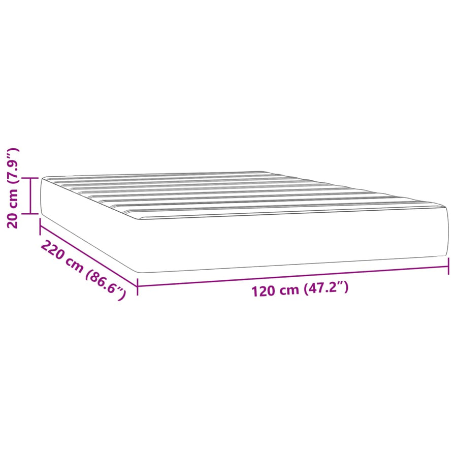 Pocketveringmatras 120x220x20 cm fluweel donkergroen