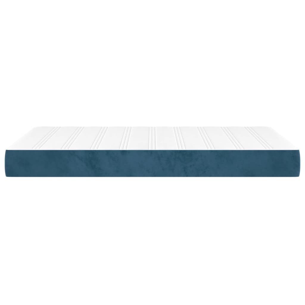 Pocketveringmatras 120x220x20 cm fluweel donkerblauw