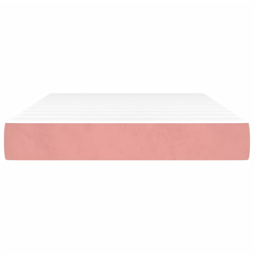 Pocketveringmatras 120x220x20 cm fluweel roze