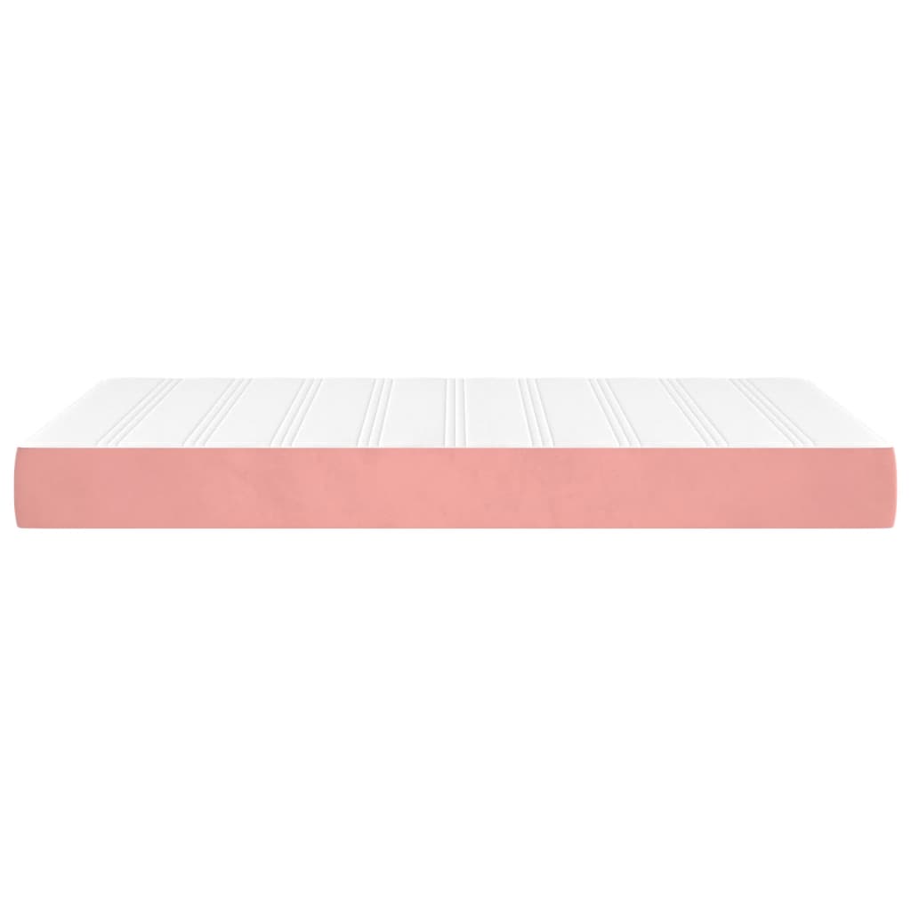 Pocketveringmatras 120x220x20 cm fluweel roze