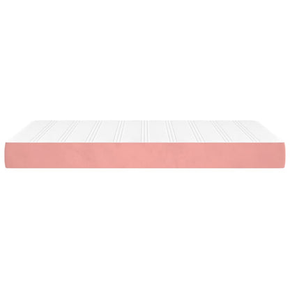 Pocketveringmatras 120x220x20 cm fluweel roze