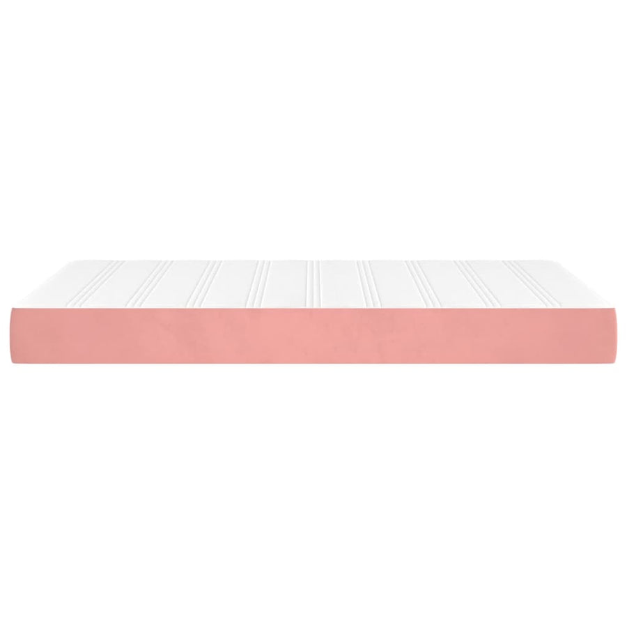 Pocketveringmatras 120x220x20 cm fluweel roze