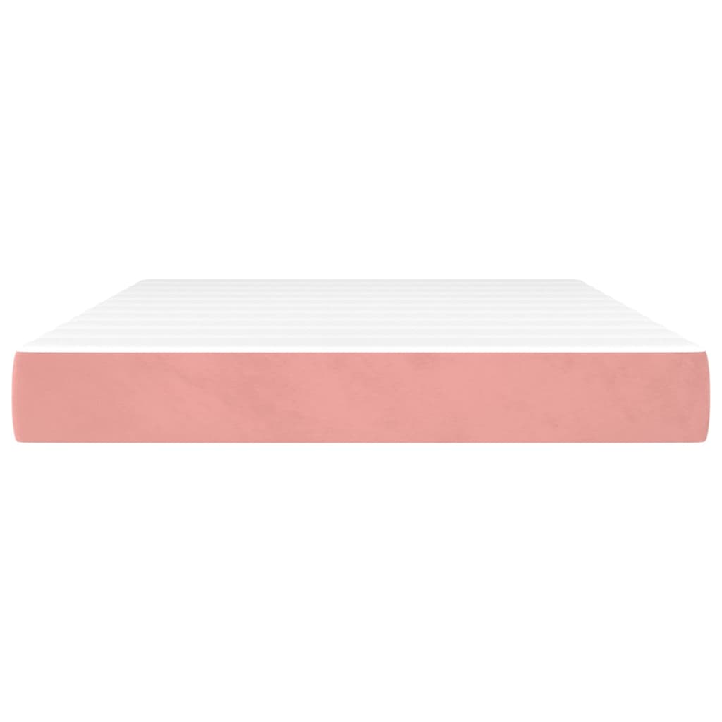 Pocketveringmatras 140x220x20 cm fluweel roze