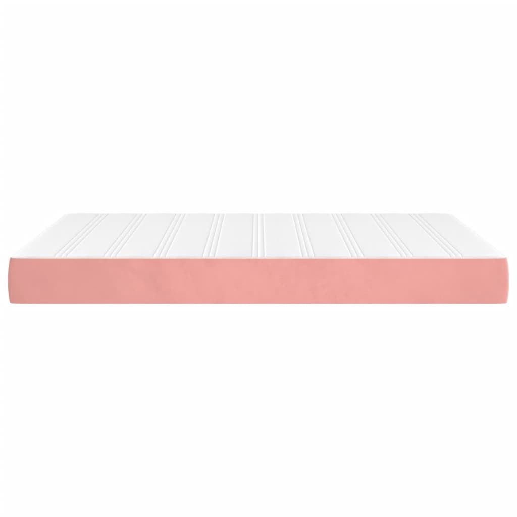 Pocketveringmatras 140x220x20 cm fluweel roze