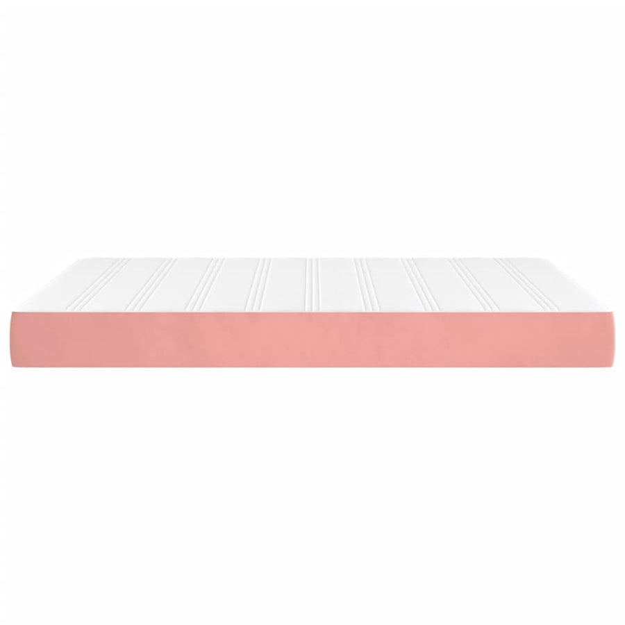 Pocketveringmatras 140x220x20 cm fluweel roze