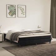 Pocketveringmatras medium 160x220x20 cm fluweel zwart