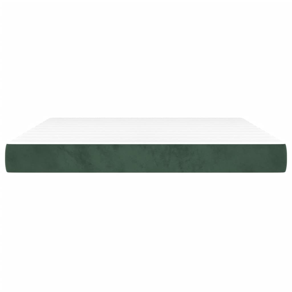 Pocketveringmatras 160x220x20 cm fluweel donkergroen