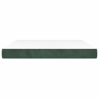 Pocketveringmatras 160x220x20 cm fluweel donkergroen