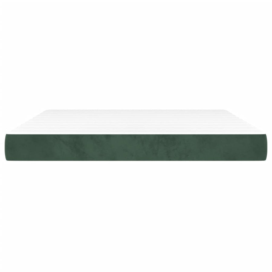 Pocketveringmatras 160x220x20 cm fluweel donkergroen