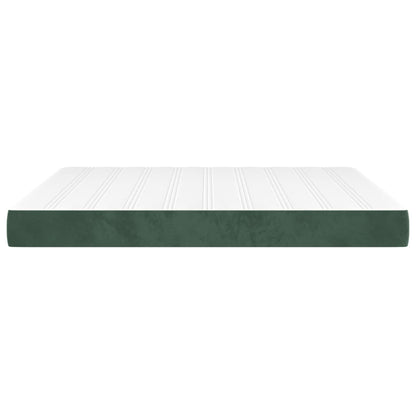 Pocketveringmatras 160x220x20 cm fluweel donkergroen