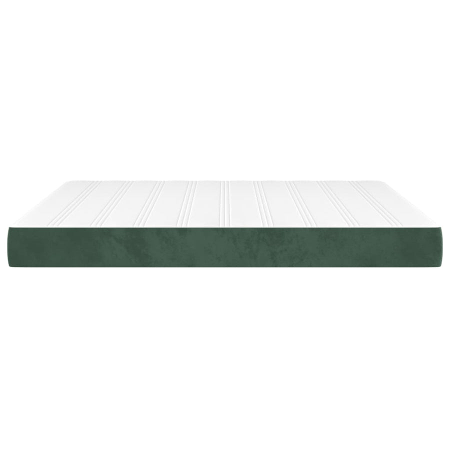 Pocketveringmatras 160x220x20 cm fluweel donkergroen