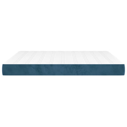 Pocketveringmatras 160x220x20 cm fluweel donkerblauw