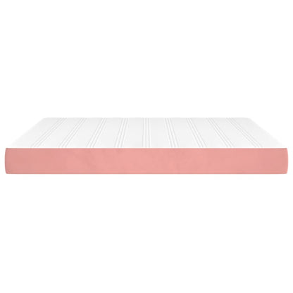 Pocketveringmatras 160x220x20 cm fluweel roze