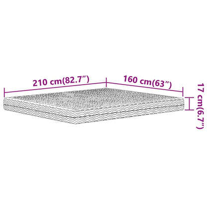 Schuimmatras hardheid H2 H3 160x210 cm wit