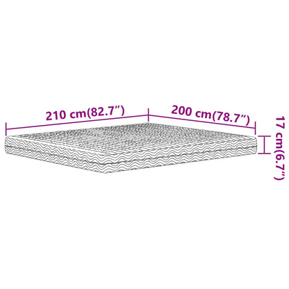 Schuimmatras hardheid H2 H3 200x210 cm wit