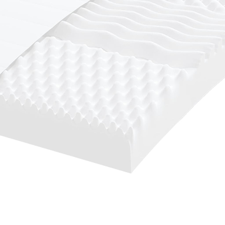 Schuimmatras 7 zones hardheid 20 ILD 90x210 cm wit