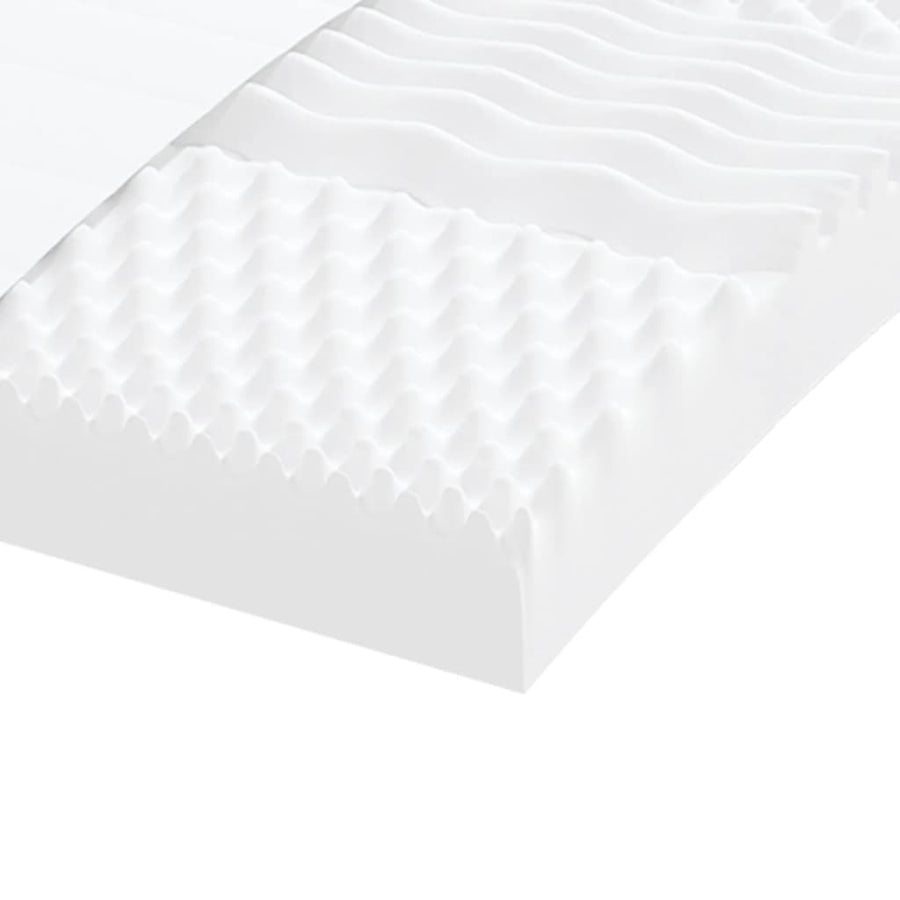 Schuimmatras 7 zones hardheid 20 ILD 120x220 cm wit